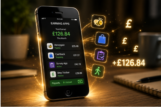 Icons in mobile showing payments